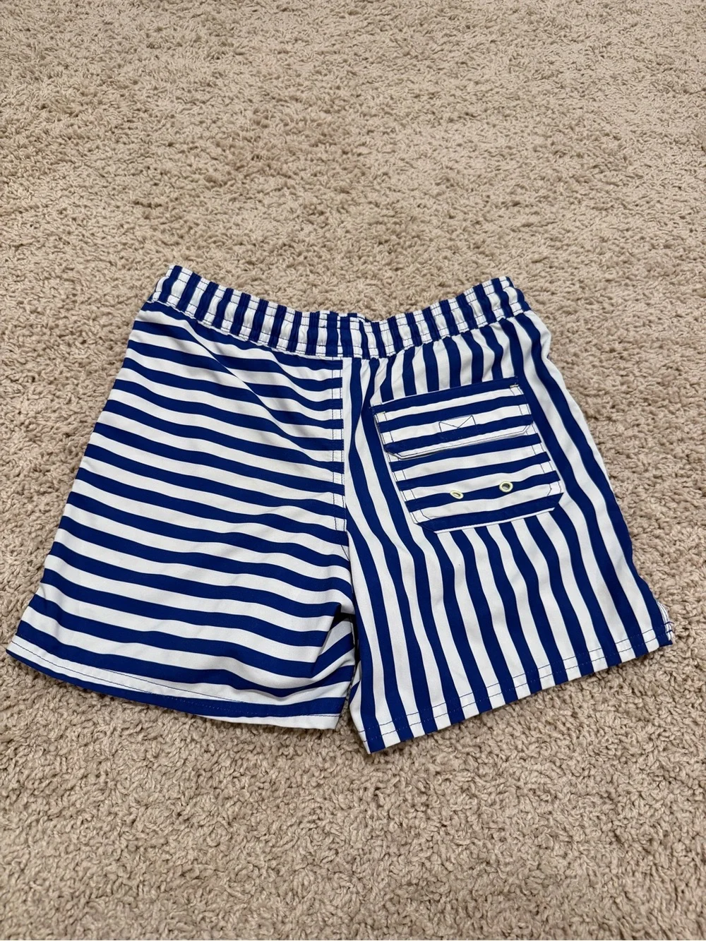 Vineyard Vines Kids Blue & White Striped Swim Shorts